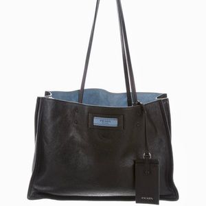 prada glace calf etiquette tote